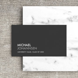 UNIVERSITEIT / COLLEGE STUDENT DONKER GRIJS CONTACTKAARTJE