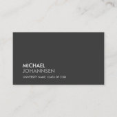 UNIVERSITEIT / COLLEGE STUDENT DONKER GRIJS CONTACTKAARTJE (Voorkant)