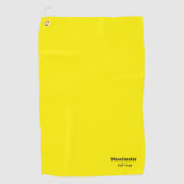 Universiteit Golf Team Geel en Zwart Golfhanddoek (Voorkant)