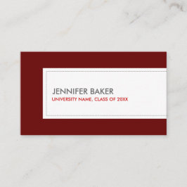 UNIVERSITEIT/HOGESCHOOL STUDENT DEEP RED CONTACTKAARTJE