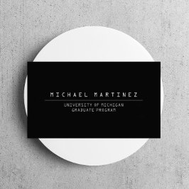 UNIVERSITEIT/HOGESCHOOL STUDENT ZWART Visitekaartj Contactkaartje