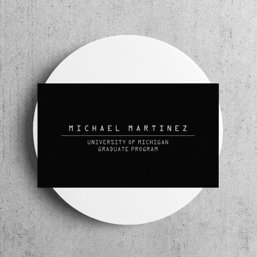 UNIVERSITEIT/HOGESCHOOL STUDENT ZWART Visitekaartj Contactkaartje