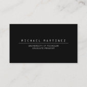 UNIVERSITEIT/HOGESCHOOL STUDENT ZWART Visitekaartj Contactkaartje (Voorkant)