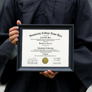 Universiteit of College Diploma Replica Art Poster