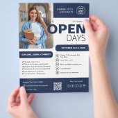 Universiteit Open Dag Marine Blue Business Flyer (Hand)
