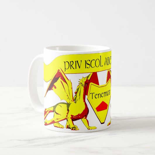 Universiteit van Aberwyn mok koffie (Voorkant links)