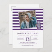 Universiteit van Albany Great Dane Mascotte Hoofd Aankondigingskaart (Voorkant / Achterkant)