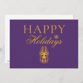 Universiteit van Albany Great Dane Mascotte Hoofd Feestdagenkaart (Voorkant / Achterkant)