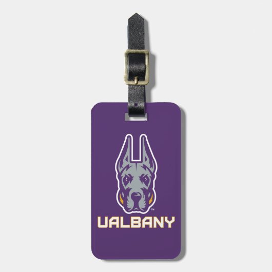 Universiteit van Albany Great Danes Bagagelabel (Voorkant verticaal)