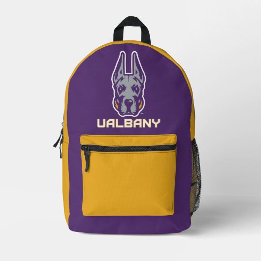 Universiteit van Albany Great Danes Bedrukte Rugzak (Voorkant)