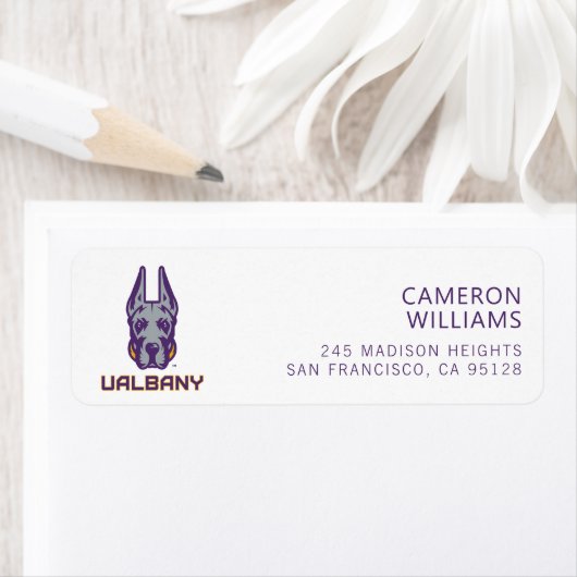 Universiteit van Albany Great Danes Etiket (Insitu)