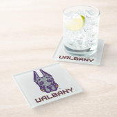 Universiteit van Albany Great Danes Glazen Onderzetter (Schuin)