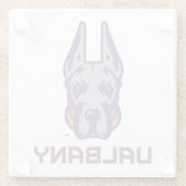 Universiteit van Albany Great Danes Glazen Onderzetter (Achterkant)