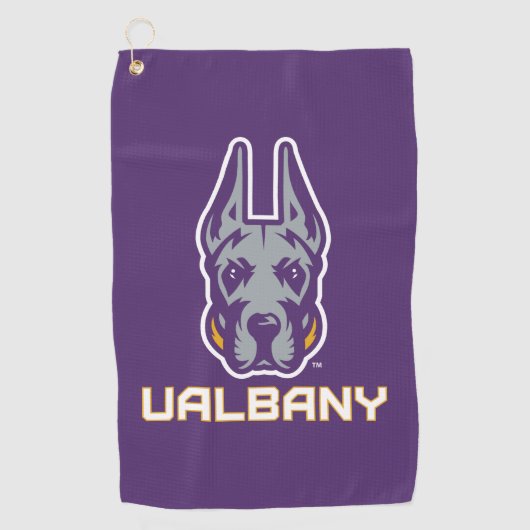 Universiteit van Albany Great Danes Golfhanddoek (Voorkant)