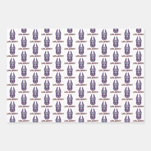 Universiteit van Albany Great Danes Inpakpapier Vel (Voorkant)
