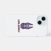 Universiteit van Albany Great Danes iPhone 15 Case (Achterkant horizontaal)