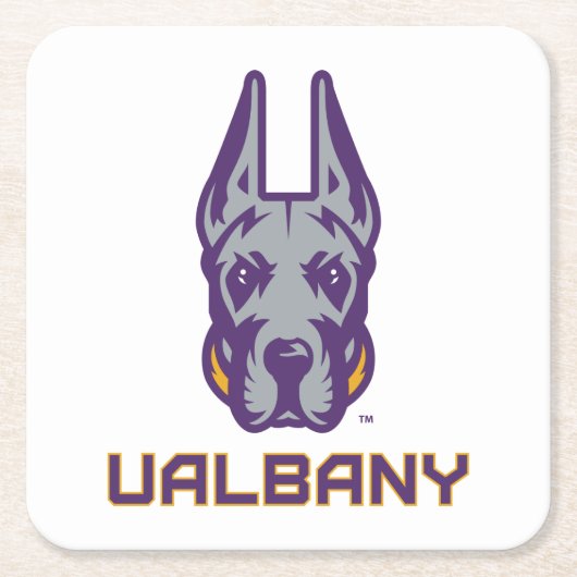 Universiteit van Albany Great Danes Kartonnen Onderzetters (Voorkant)