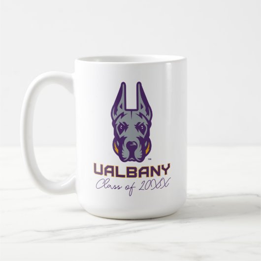 Universiteit van Albany Great Danes Koffiemok (Links)