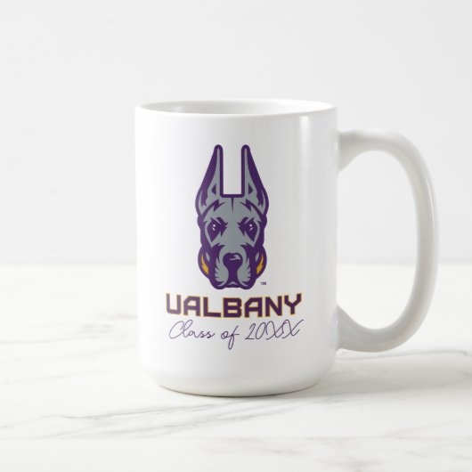 Universiteit van Albany Great Danes Koffiemok (Rechts)