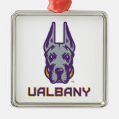 Universiteit van Albany Great Danes Metalen Ornament (Voorkant)