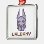 Universiteit van Albany Great Danes Metalen Ornament (Links)