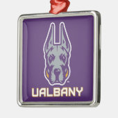 Universiteit van Albany Great Danes Metalen Ornament (Links)