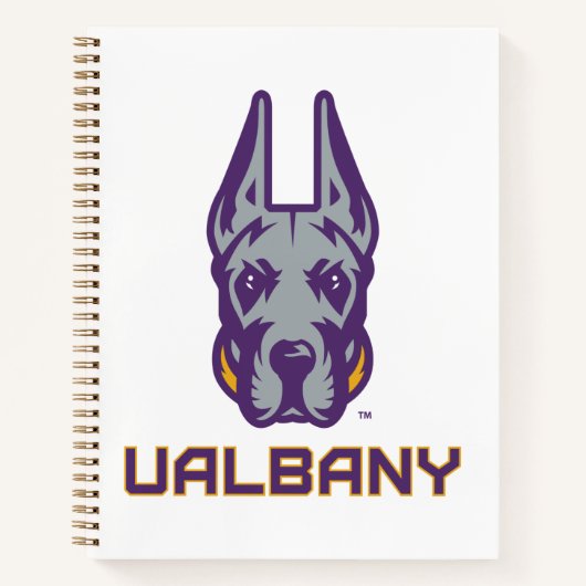 Universiteit van Albany Great Danes Notitieboek (Voorkant)