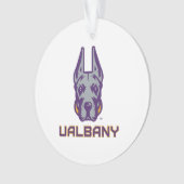 Universiteit van Albany Great Danes Ornament (voorkant)