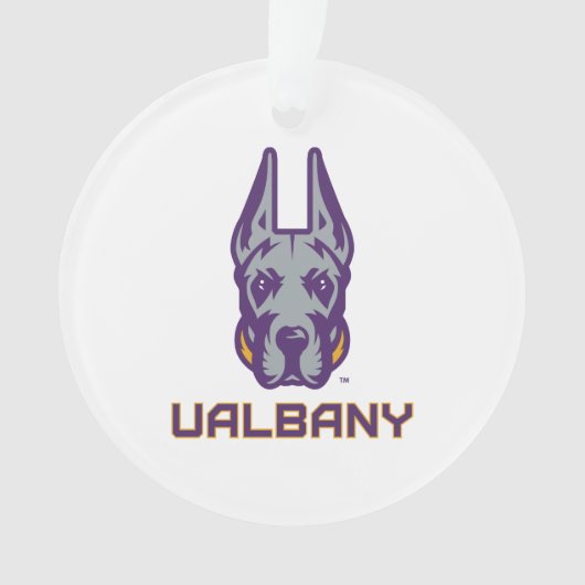 Universiteit van Albany Great Danes Ornament (voorkant)
