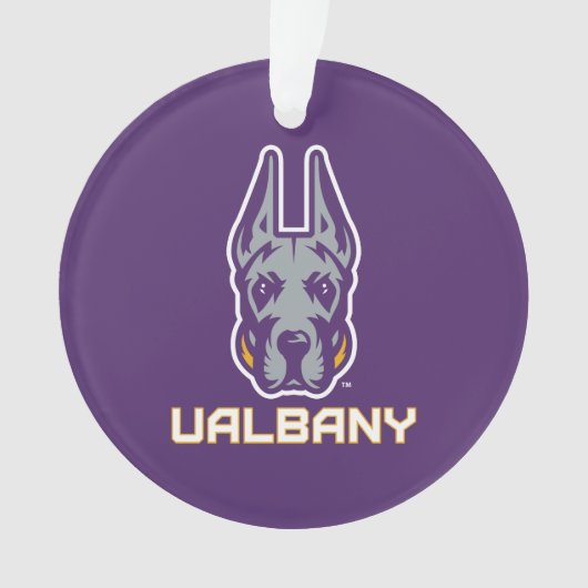 Universiteit van Albany Great Danes Ornament (voorkant)