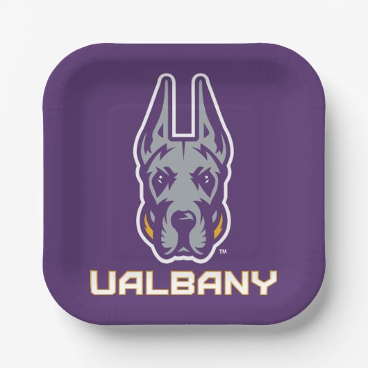 Universiteit van Albany Great Danes Papieren Bordje (Voorkant)