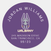 Universiteit van Albany Great Danes Ronde Sticker (Voorkant)