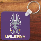 Universiteit van Albany Great Danes Sleutelhanger (Achterkant)