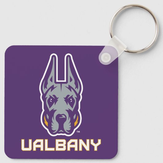 Universiteit van Albany Great Danes Sleutelhanger (Achterkant)