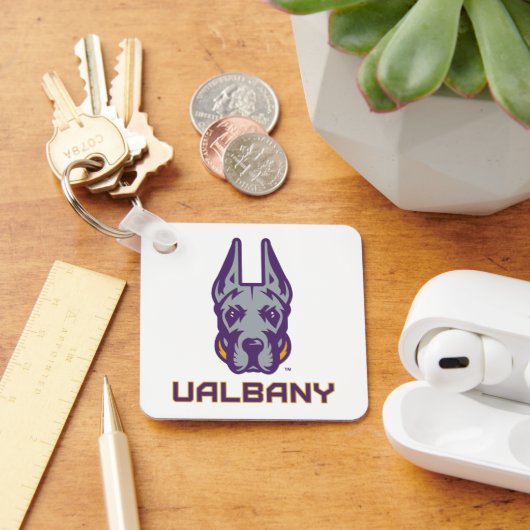 Universiteit van Albany Great Danes Sleutelhanger (Bureau)