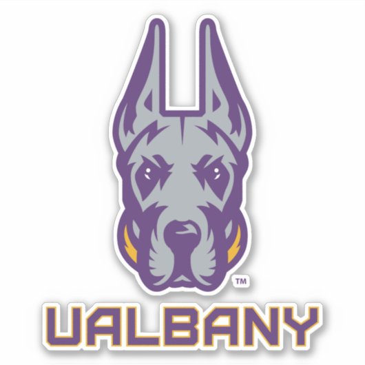 Universiteit van Albany Great Danes Sticker (Voorkant)