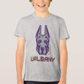 Universiteit van Albany Great Danes Tri-Blend Shirt (Voorkant)