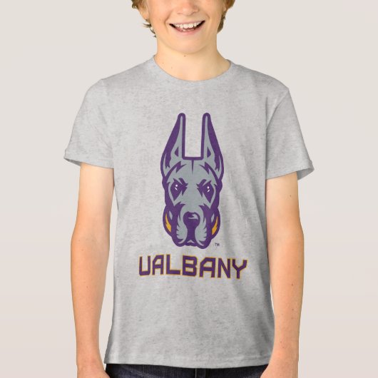 Universiteit van Albany Great Danes Tri-Blend Shirt (Voorkant)