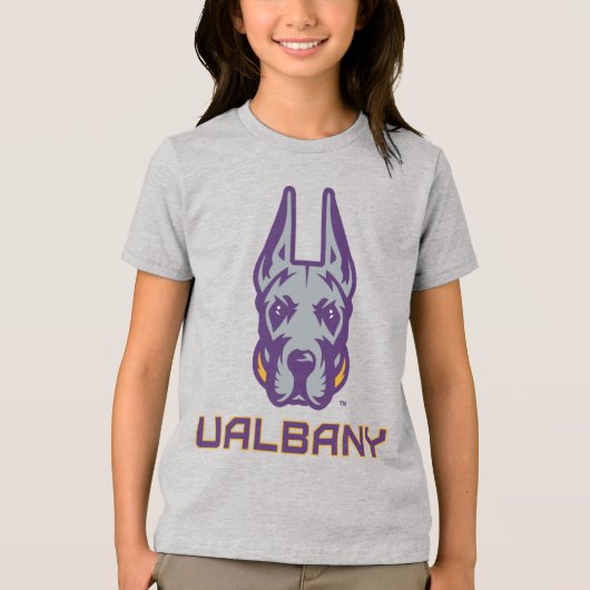 Universiteit van Albany Great Danes Tri-Blend Shirt (Voorkant)