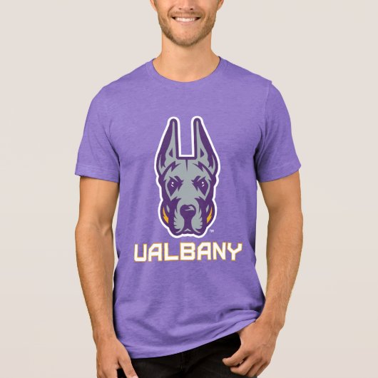 Universiteit van Albany Great Danes Tri-Blend Shirt (Voorkant)