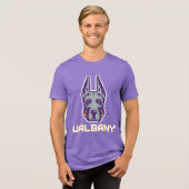 Universiteit van Albany Great Danes Tri-Blend Shirt (Voorkant volledig)