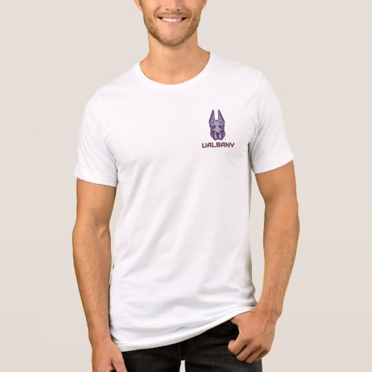 Universiteit van Albany Great Danes Tri-Blend Shirt (Voorkant)