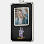 Universiteit van Albany Great Danes Verzilverd Omlijst Ornament (Links)