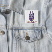Universiteit van Albany Great Danes Vierkante Button 5,1 Cm (In situ)
