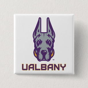 Universiteit van Albany Great Danes Vierkante Button 5,1 Cm