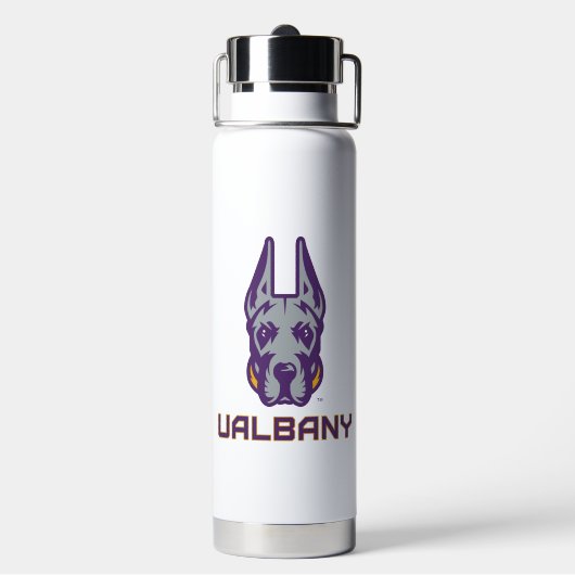 Universiteit van Albany Great Danes Waterfles (Achterkant)