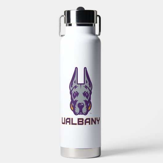 Universiteit van Albany Great Danes Waterfles (Voorkant)