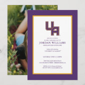 Universiteit van Albany Initialen Logo Aankondiging (Voorkant / Achterkant)