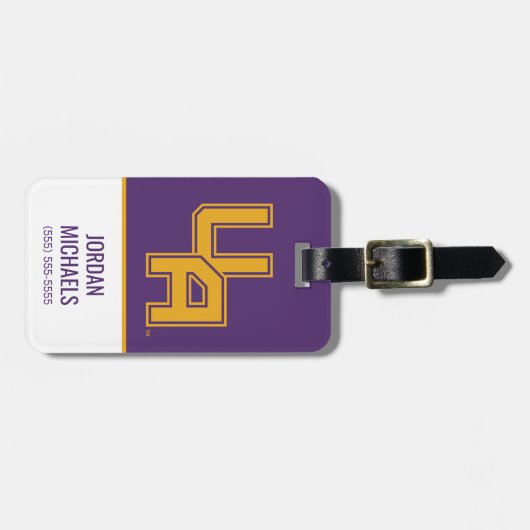 Universiteit van Albany Initialen Logo Bagagelabel (Voorkant horizontaal)