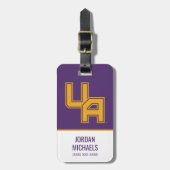 Universiteit van Albany Initialen Logo Bagagelabel (Voorkant verticaal)